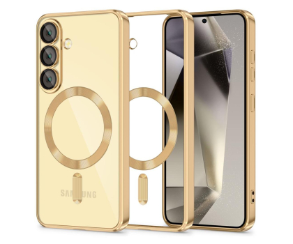 Etui do telefonów TECH-PROTECT Magflex Magsafe do Samsung Galaxy S25 Shiny Gold 5906302360079